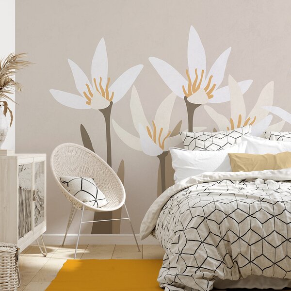 Fototapet Buchet de flori albe, Fototapet flori, Fototapet populare, t00685 - Tapeko.ro