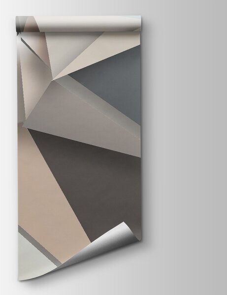 Fototapet Forme geometrice abstracte în culori moi, Fototapet geometric 3D, Fototapet populare, u42871 - Tapeko.ro