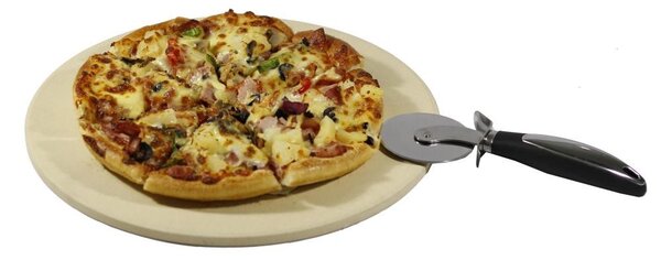Piatra pentru pizza + cuțit SALVATORE