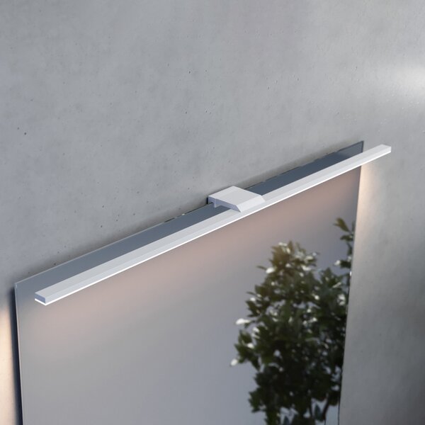 MCJ Lumină cu LED pentru oglindă Triga, IP44, alb, 80cm, 4.000K, Alb, Baie, Metal, Modern