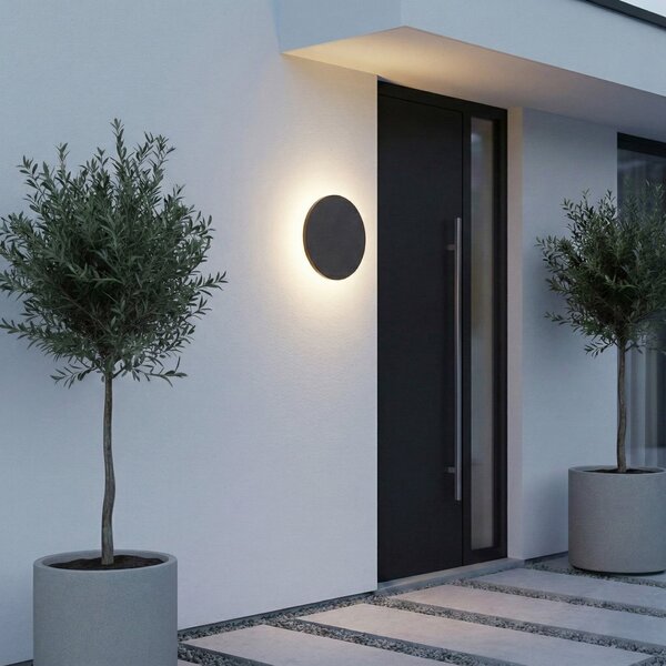 Lămpi de exterior Lindby, Selinel, Negru, Metal, Modern