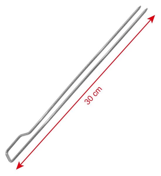 Țepușe pentru frigărui BBQ XL DELANO, lungime 30 cm – set 8 buc