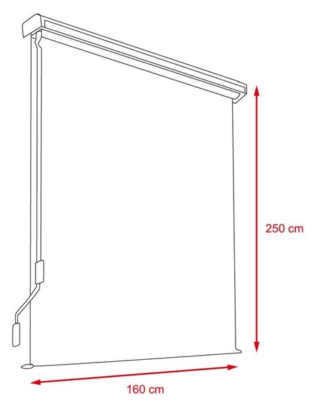 Marchiză verticală Avenberg TACOMA lățime 160 cm - Gri