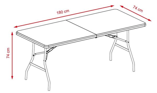 Masă pliabilă catering/camping ESSEN