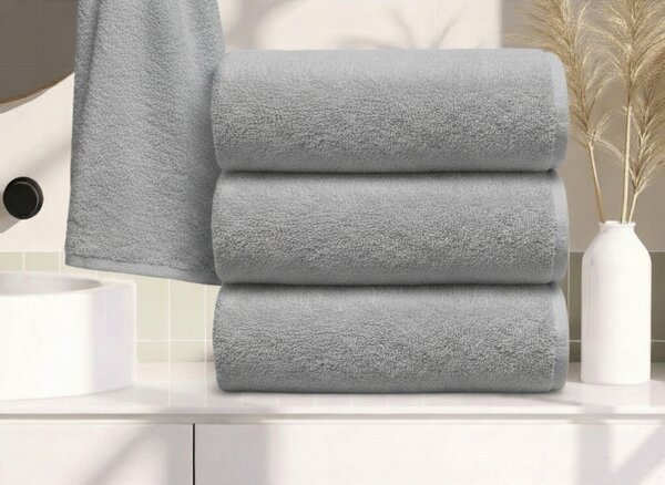 Prosop NORIELLE 70x140 cm gri deschis, 100% bumbac