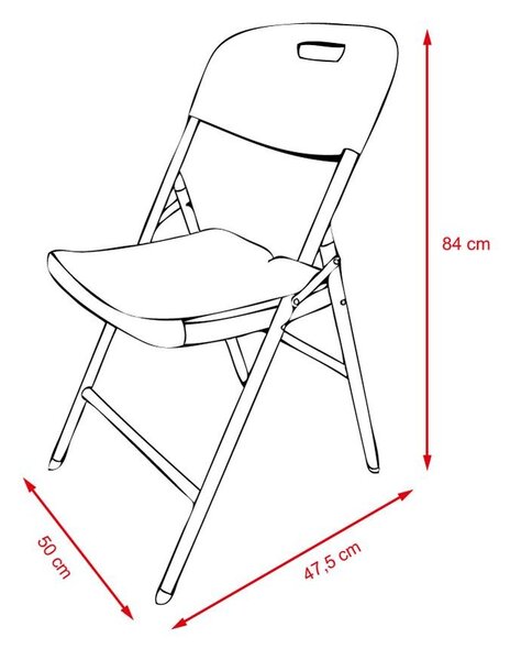 Scaun pliabil catering/camping BERLIN, SET 6 buc
