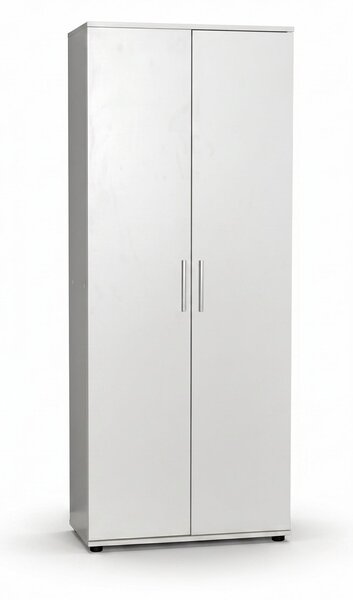 Dulap Multifunctional Adore Porto, 2 usi, 8 rafturi, Alb, 76x187x36 cm