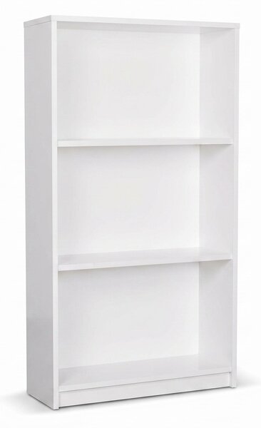 Biblioteca Adore Nino, 3 rafturi, Alb - Stejar, 58x106x23 cm
