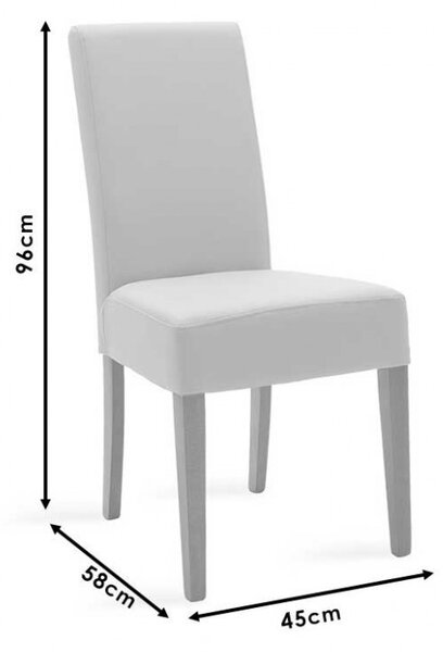 Scaun Model Ditta, Maro/Nuc, 45x58x96 cm