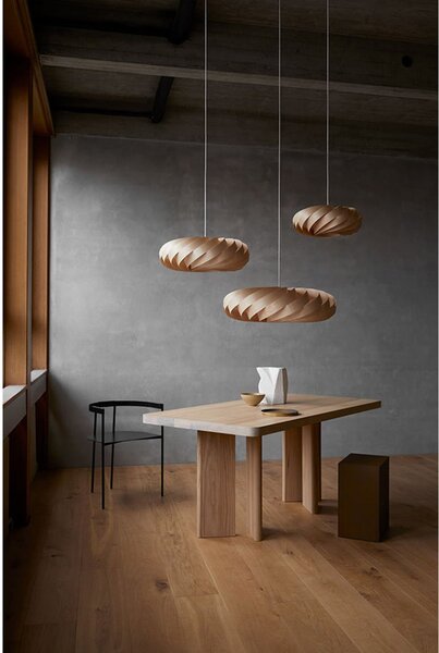 Tom Rossau Lampă suspendată TR5, Ø 40 cm, culoare naturală, lemn de mesteacăn, reglabil, Lemn, Camera de zi / sufragerie, Lemn, Scandinavă