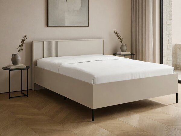 Pat Lunole 105Dublu, Crem, 160x200, PAL laminat, Somiera patSomiera pat, 17x21x10cm