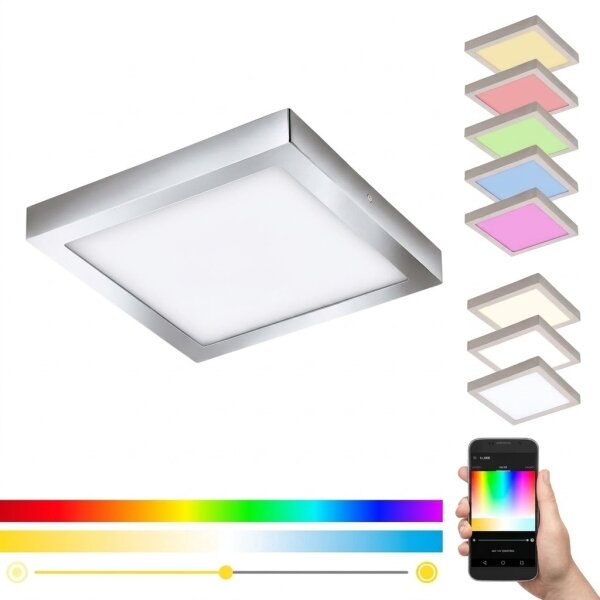 Eglo 98561 - Plafonieră LED RGBW dimabilă FUEVA-C LED/21W/230V BT IP44