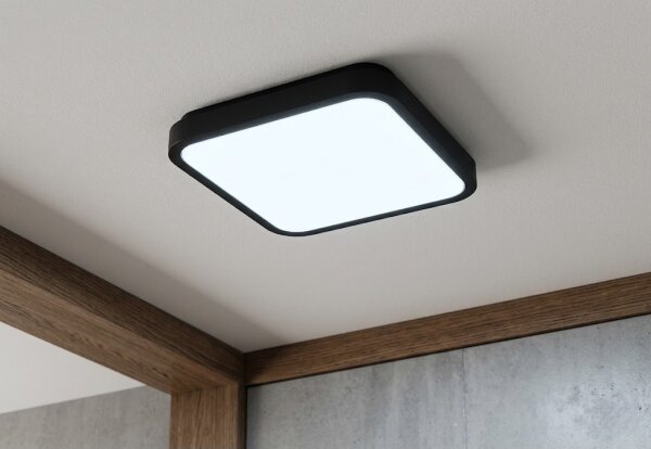 Brilagi - Plafonieră LED ZENNA pentru baie, 24W/230V, 34,5x34,5 cm, IP44, negru