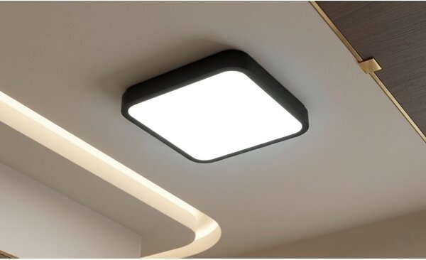 BRILAGI-LED Plafonieră pentru baie cu senzor ZENNA LED/18W/230V 28,5x28,5 cm IP44 negru