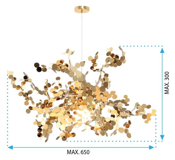 Lampă suspendată aurie extravaganta APP546-3CP GOLD