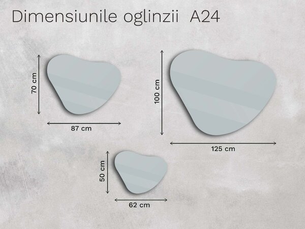 Oglindă LED organică cu iluminare A24