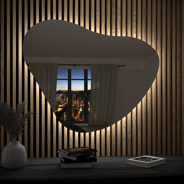 Oglindă LED organică cu iluminare A24 62x50