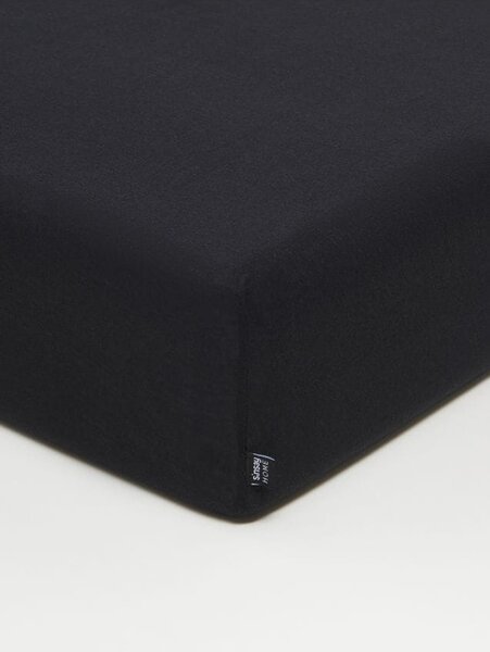 Sinsay - Lenjerie de pat din jerseu de bumbac, cu bandă elastică - negru