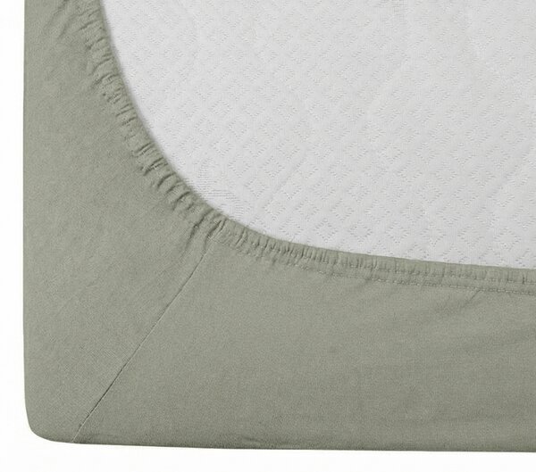 Cearsaf Jersey EXCLUSIVE verde-gri 90 x 200 cm