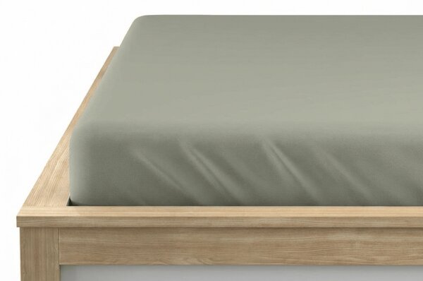 Cearsaf Jersey EXCLUSIVE verde-gri 90 x 200 cm