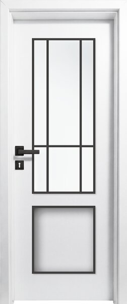 Usa interior Alba HDF cu toc reglabil din MDF PAL - Colectia STENOIR Alb 7.8