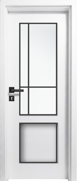 Usa interior Alba HDF cu toc reglabil din MDF PAL - Colectia STENOIR Alb 7.7