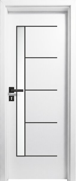 Usa interior Alba HDF cu toc reglabil din MDF PAL - Colectia STENOIR Alb 7.5