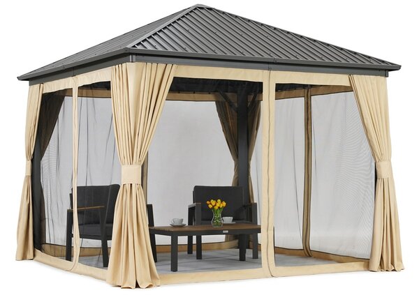 Foișor metalic Sardinia Premium 3x3 Garden Point bej