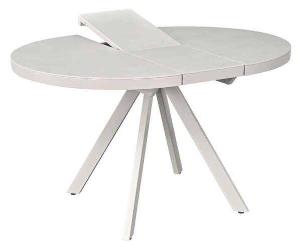 Masa extensibila LIBRA, grej cu efect de piatra travertin, ceramica/me