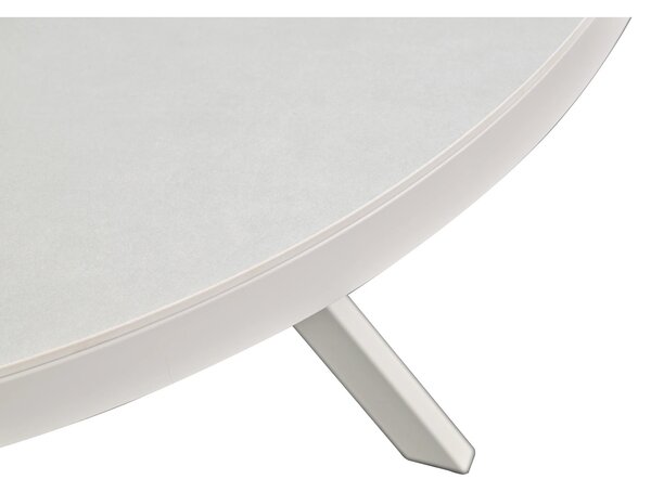 Masa extensibila LIBRA, grej cu efect de piatra travertin, ceramica/me