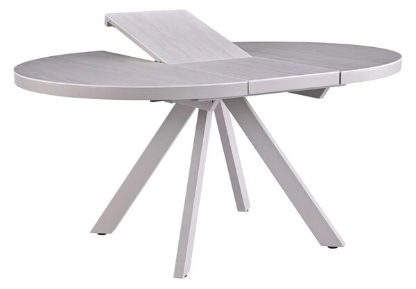 Masa extensibila LYRA, crem cu efect de marmura/gri, 120/160x120x75 cm