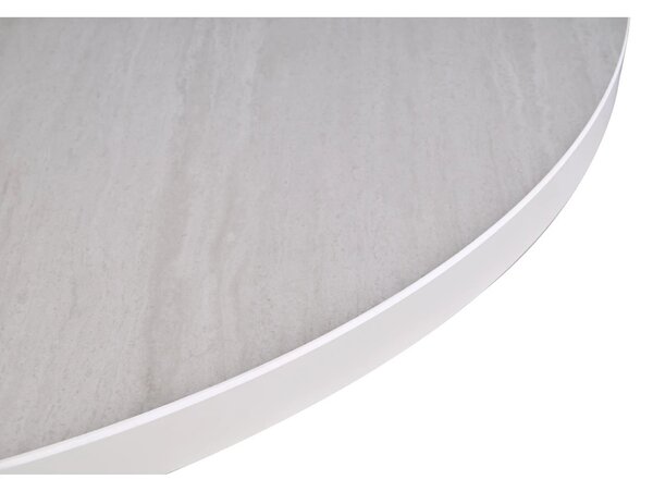 Masa extensibila LYRA, crem cu efect de marmura/gri, 120/160x120x75 cm