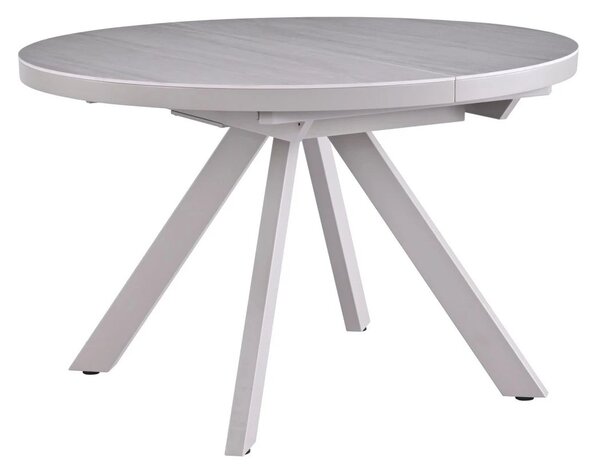 Masa extensibila LYRA, crem cu efect de marmura/gri, 120/160x120x75 cm