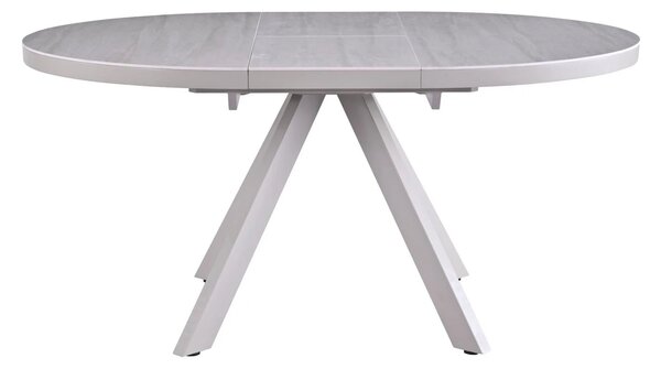 Masa extensibila LYRA, crem cu efect de marmura/gri, 120/160x120x75 cm