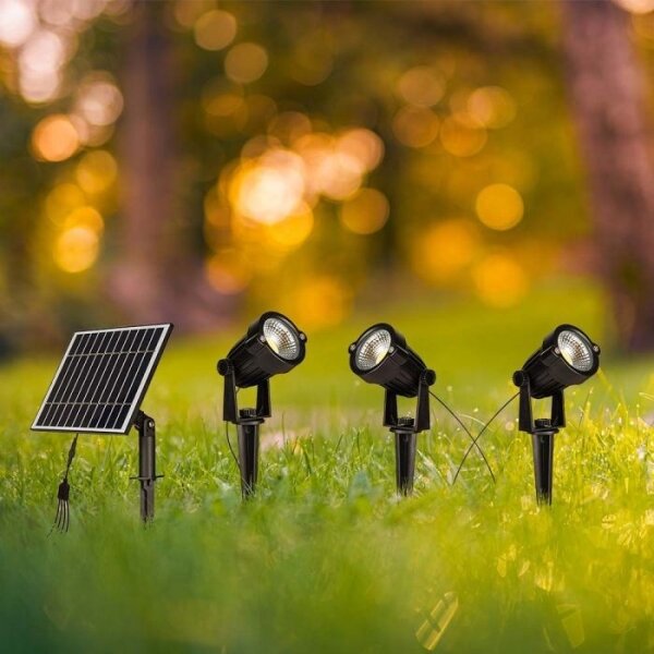 SET 3x Lampă solară LED exterior 3xLED/1,2W/3,7V IP65 3000K 4000 mAh