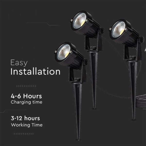 SET 3x Lampă solară LED exterior 3xLED/1,2W/3,7V IP65 3000K 4000 mAh