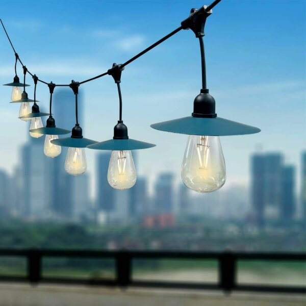 Lanț LED solar 15xLED/0,2W/3,7V 15 m 3000K IP44