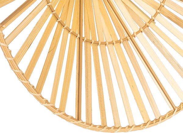 Lampă de perete orientală neagră cu bambus natural - Pua