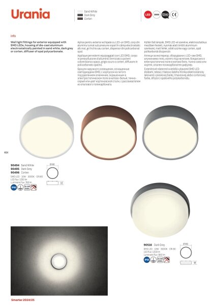 Plafonieră LED de exterior Redo 90496 URANIA LED/10W/230V 3000K IP65 maro