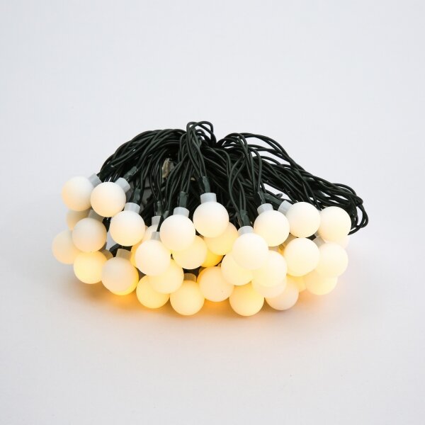 Brilagi - Ghirlandă LED solară decorativă BUBBLE, 50 LED, 8 funcții, 7 m, IP65, alb cald