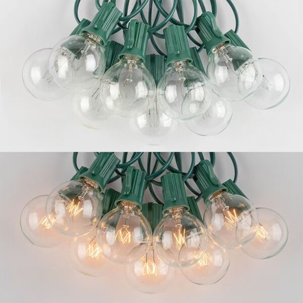 Brilagi - Ghirlandă LED de exterior GIRLANDA, 25 x E12, 20 m, verde, IP44, alb cald