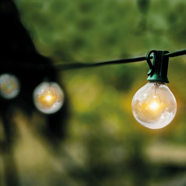 Brilagi - Ghirlandă LED de exterior GIRLANDA, 25 x E12, 20 m, verde, IP44, alb cald