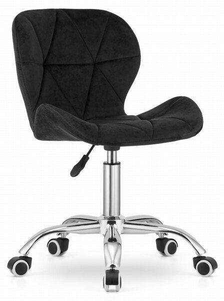 Set pentru birou – birou pliabil ZARIMO 80×40 cm stejar sonoma + scaun de birou AVOLA VELVET negru