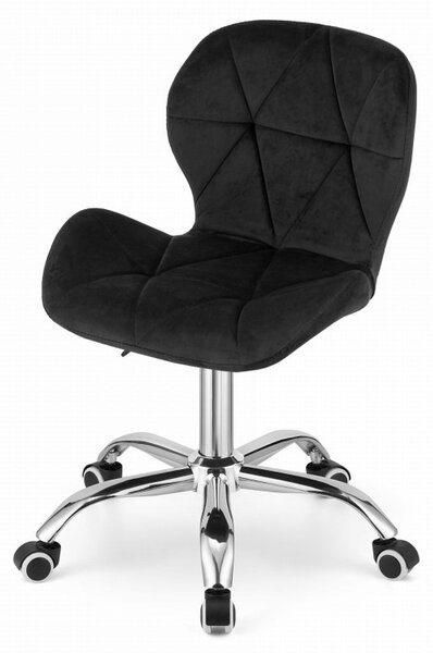 Set pentru birou – birou pliabil ZARIMO 80×40 cm stejar sonoma + scaun de birou AVOLA VELVET negru