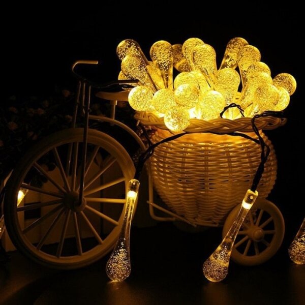 Ghirlandă LED solară cu senzor de amurg 20xLED/0,72W/1,2V 600 mAh 4,7m IP44