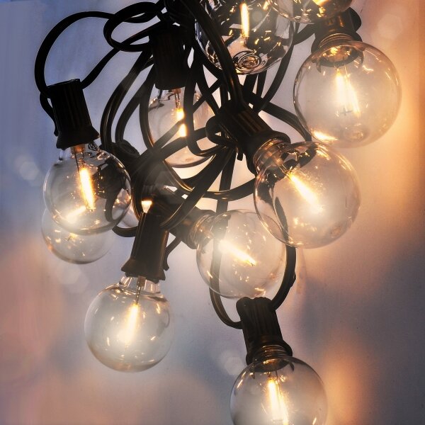 Solight WO794 - Ghirlandă LED decorativă de exterior, 25xE12, 20m, IP44, alb cald