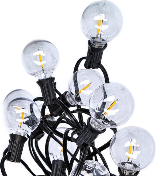 Solight WO794 - Ghirlandă LED decorativă de exterior, 25xE12, 20m, IP44, alb cald