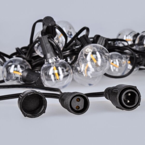 Solight WO794 - Ghirlandă LED decorativă de exterior, 25xE12, 20m, IP44, alb cald