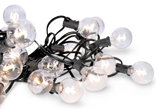 Solight WO794 - Ghirlandă LED decorativă de exterior, 25xE12, 20m, IP44, alb cald