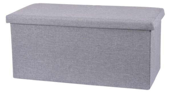 Taburet cu spațiu de depozitare, Storage Solutions, 76x40x38 cm – Gri